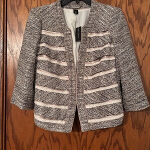 NWT White House Black Market Tweed Jacket Size 12